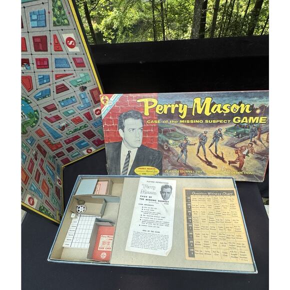 1959 Board game Perry Mason Game - Case of the Missing Suspect Nice! - Picture 1 of 13